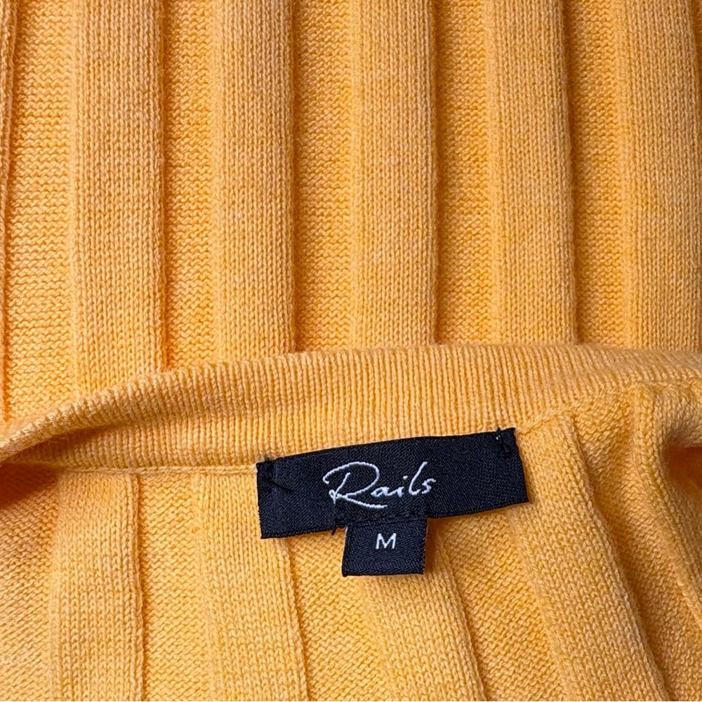 Rails Yellow Ribbed Midi Dress - Picture 2 of 5